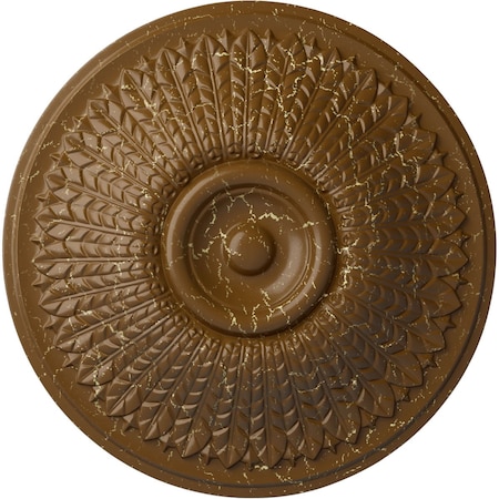 Ekena Millwork Modena Ceiling Medallion (Fits Canopies up to 5 1/4"), 23 1/2"OD x 3 1/2"P, Smokey Topaz Crackle CM23MOSTC